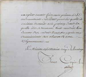 Aout 1792 lettre du Ministre Marine du Bouchage, marins séditieux