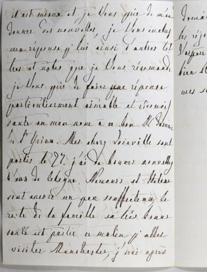 Aout 1857 lettre Marie-Amélie de Bourbon, épouse du Roi Louis Philippe