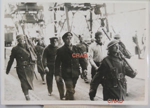 April 1940 photo German POWs disembarking from British sub HMS Snapper