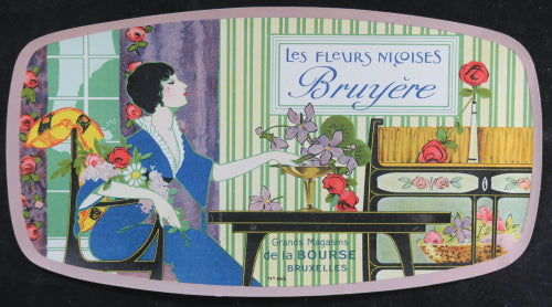 Art Deco publicité pour savon ‘Les Fleurs Niçoises Bruyère’ Belgique c. 1930