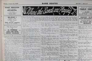 August 1949 issue of Down Beat jazz magazine (USA)
