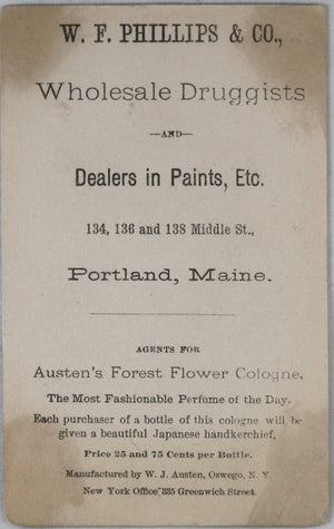  Austen’s Forest Flower advertising trade card (late 1800s USA)