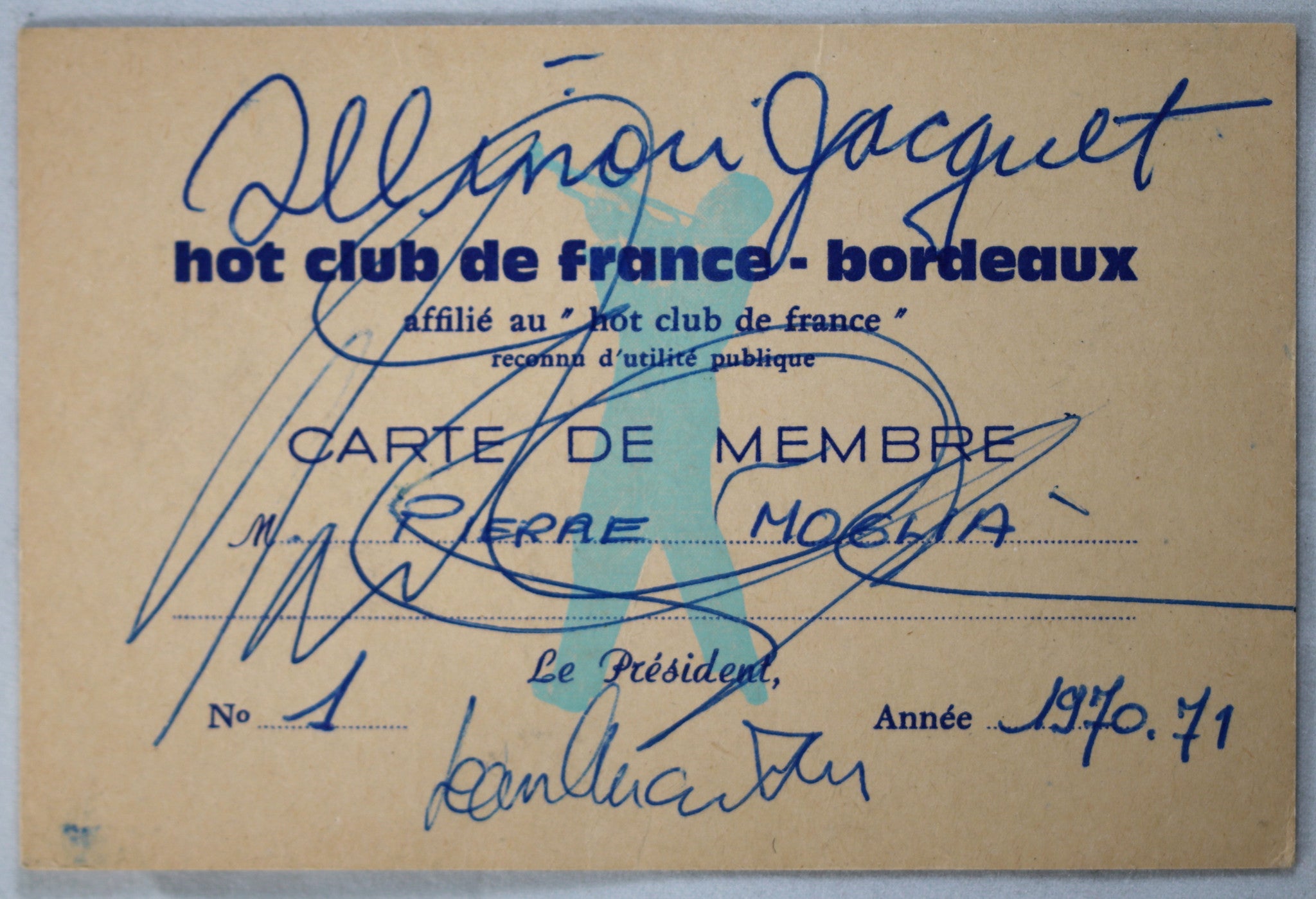 Autograph of Duke Ellington and band members @1971