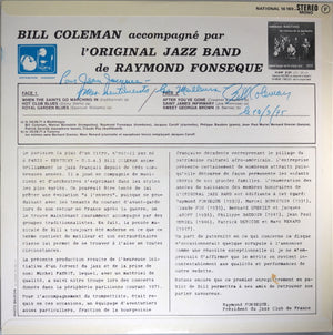 Autographed jazz LP by trumpeter Bill Coleman 1975