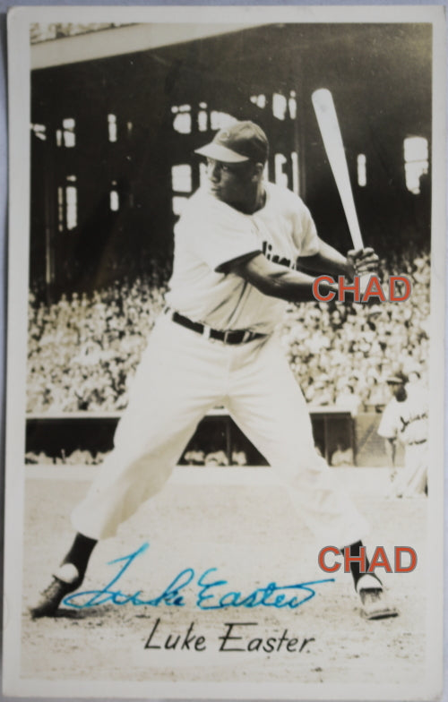 Autographed photo baseball player Luke Easter – Cleveland Indians 1951