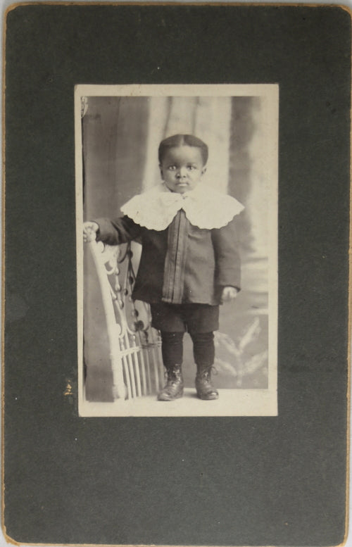 B&W photo of African-American child, Kansas City (1945?)