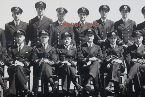 B&W photo of Royal Canadian Navy Officers c. WW2