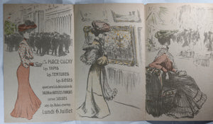 Belle Époque dépliant 'A la Place Clichy', images Abel-Truchet @1903