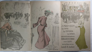 Belle Époque dépliant 'A la Place Clichy', images Abel-Truchet @1903