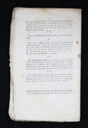 Billaud-Varenne "Gouvernement provisoire & révolutionnaire" Décret Terreur 1793