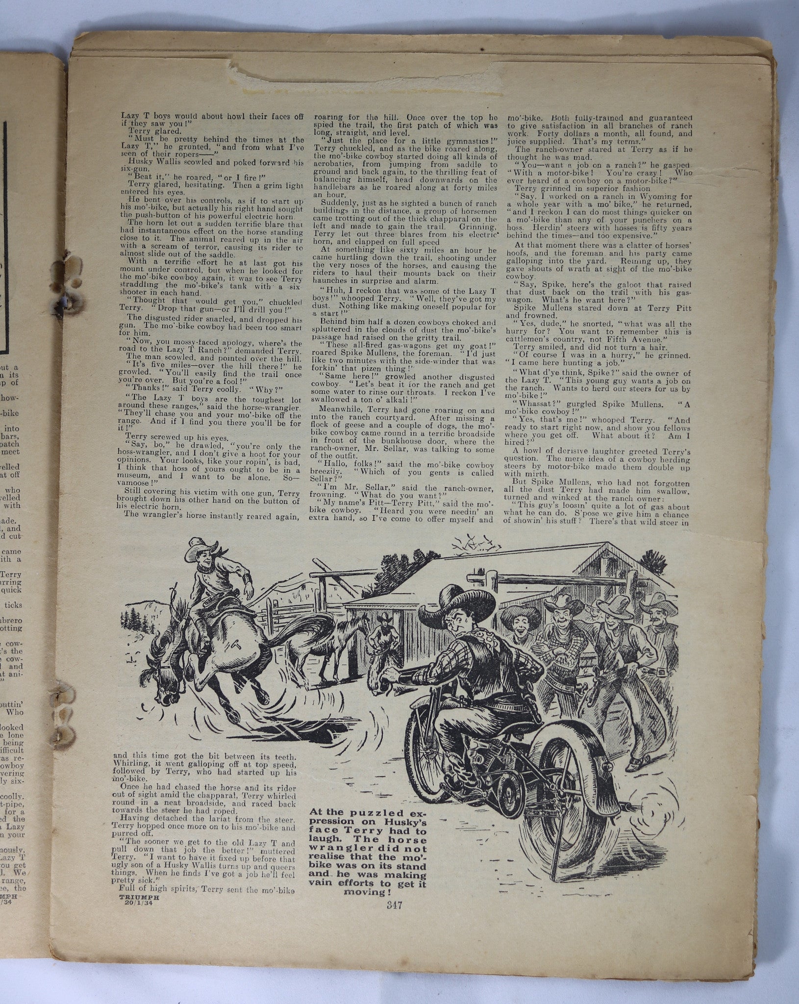 British Boys story paper and comic 'The Triumph' #483 January 20,1934