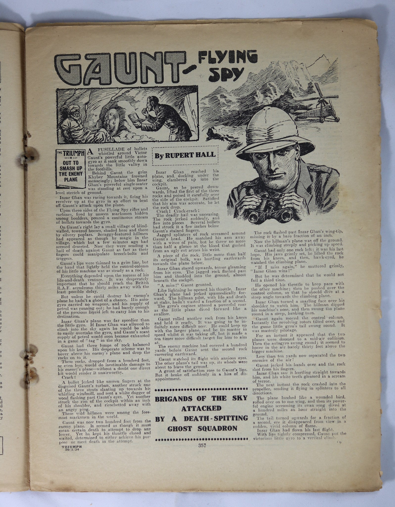 British Boys story paper and comic 'The Triumph' #483 January 20,1934
