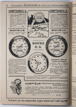 Brochure d'accessories pour automobiles Paris c. 1920s