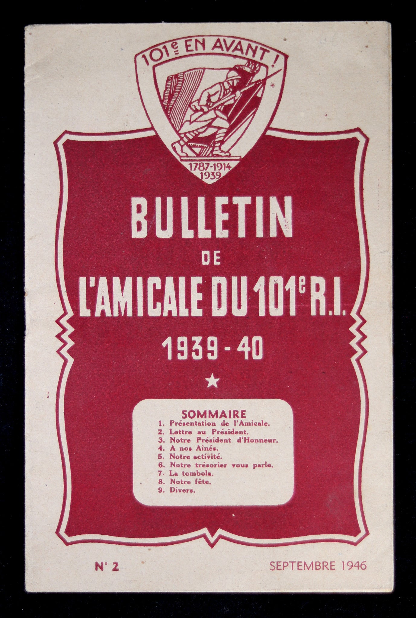 Bulletin de L’Amicale du 101e R.I. 1946