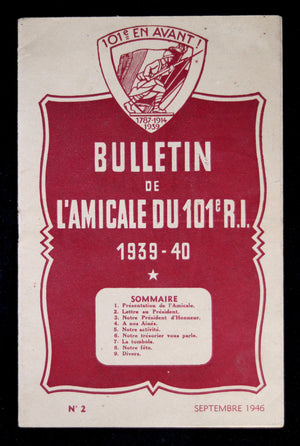Bulletin de L’Amicale du 101e R.I. 1946
