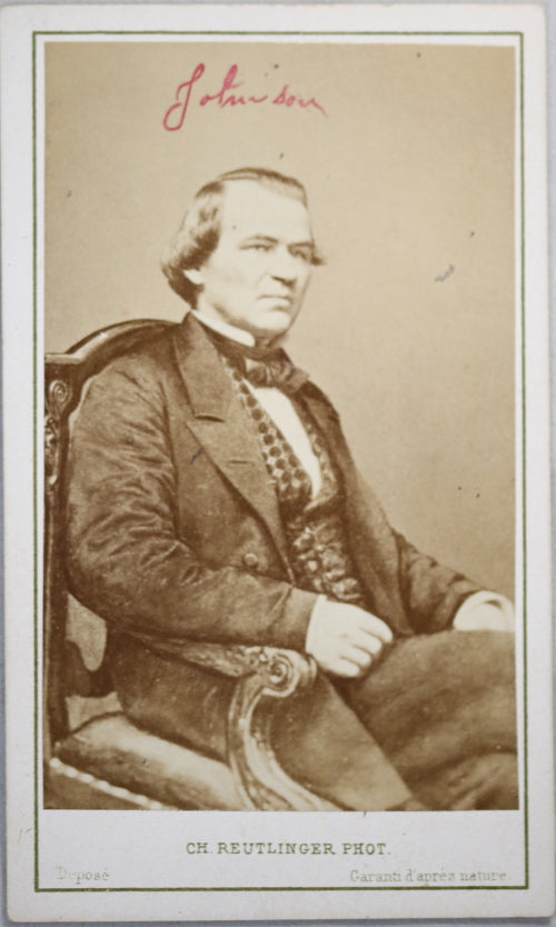 CDV photo of U.S. President Andrew Johnson @1870s