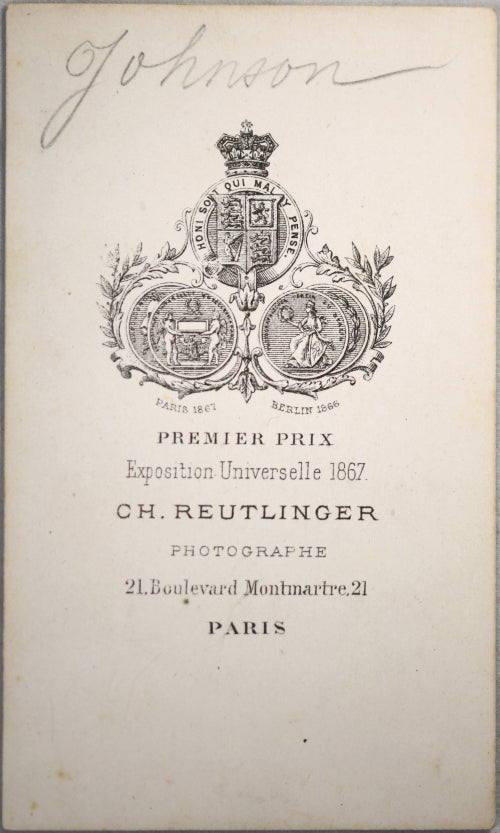 CDV photo of U.S. President Andrew Johnson @1870s