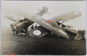 CPA Guerre 14-18 photo collision deux avions françaises aérodrome