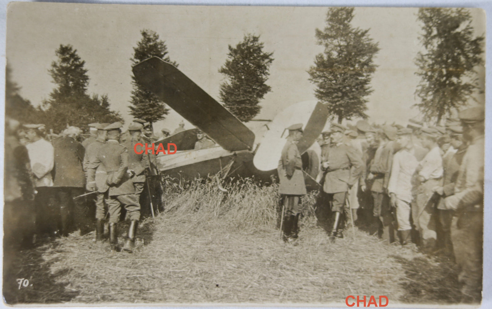 CPA Guerre 14-18 photo épave avion français Achiet-le-Grand France