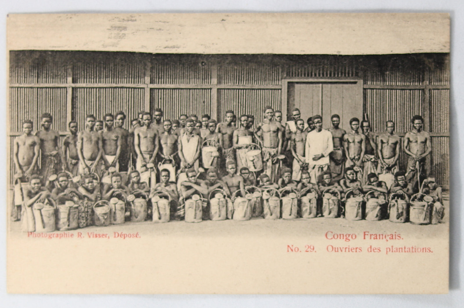 CPA photo ouvriers des plantations – Congo Français @1900