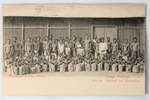 CPA photo ouvriers des plantations – Congo Français @1900