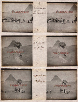 Cairo (Gizeh) Egypt set of 10 stereoscopic glass photo slides c. 1910