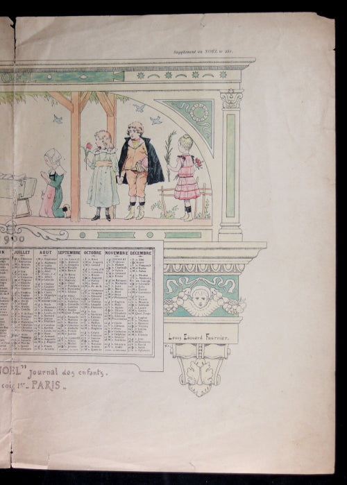 Calendrier illustré pour 1900,  'Noël, Journal des Enfants' (Paris)