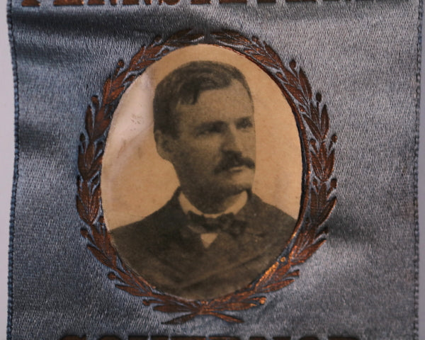 Campaign ribbon Democrat Robert Pattison Pennsylvania Governor c.1891 Campaign ribbon Democrat Robert Pattison Pennsylvania Governor c.1891