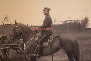 Canada 1907 photo of officer on horse, Camp Petawawa Ontario Canada #2