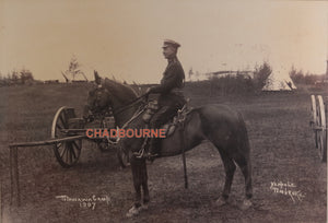 Canada 1907 photo of officer on horse, Camp Petawawa Ontario Canada #2