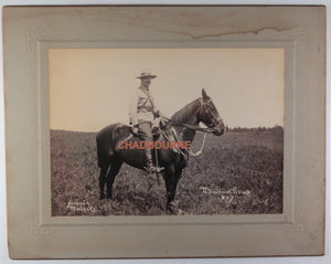Canada 1907 photo of soldier on horse, Camp Petawawa Ontario Canada #1