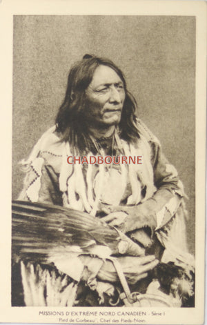 Canada Arctic Missionary postcard:  Crowfoot, Chief of the Blackfeet