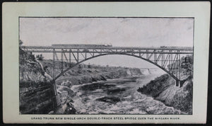 Canada GTR railway pamphlet ‘Across Niagara Gorge’ c. 1900