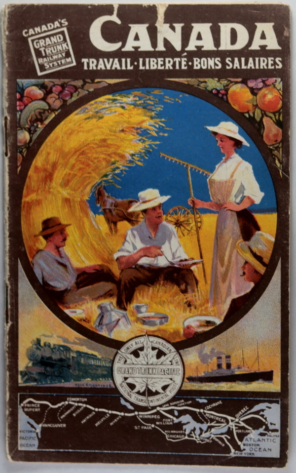 Canada Grand Trunk Pacific Railway French emigration pamphlet c. 1910