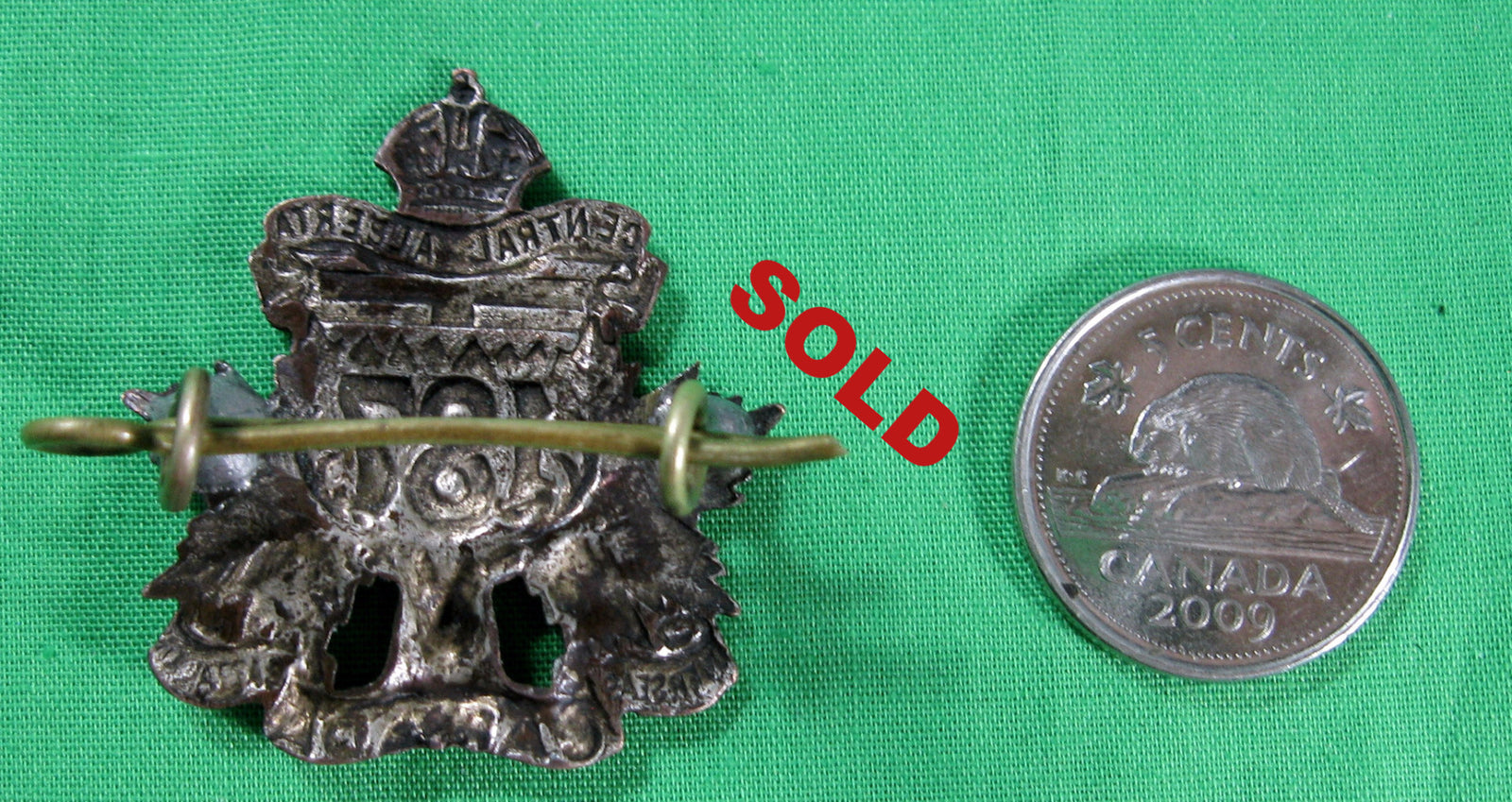 Canada WW1 187th (Central Alberta) Bataillon Officer's collar badge
