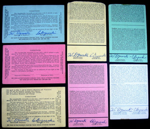 CNR Grand Trunk Railway Canada: lot of 7 system passes for conductor (1951-1979)