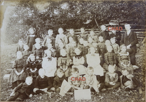 Canada outdoor photo of school class Wilmot (Ontario?) c.1880s Canada outdoor photo of school class Wilmot (Ontario?) c.1880s