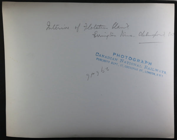 Canada photo Errington mine Flotation Plant Chelmsford Ontario c. 1930