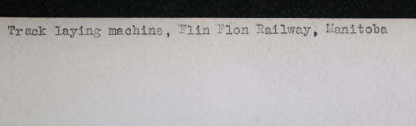 Canada photo Flin Flon Railway track laying team c. 1928