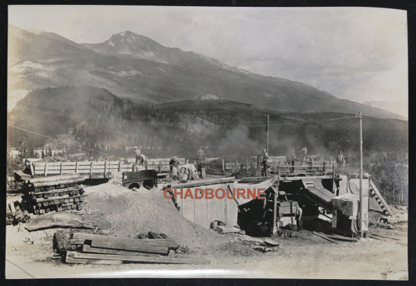Canada photo processing bituminous sands near Jasper Alberta c. 1928