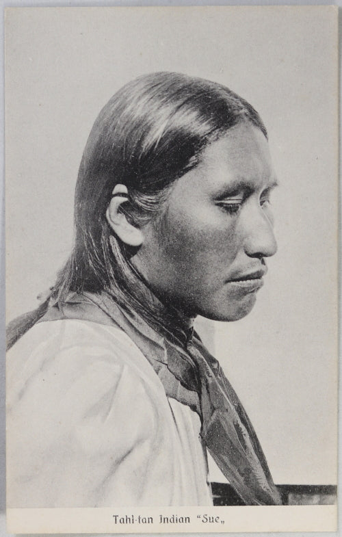 Canada postcard aboriginal Tahitan woman named Sue (B.C.) c.1900s