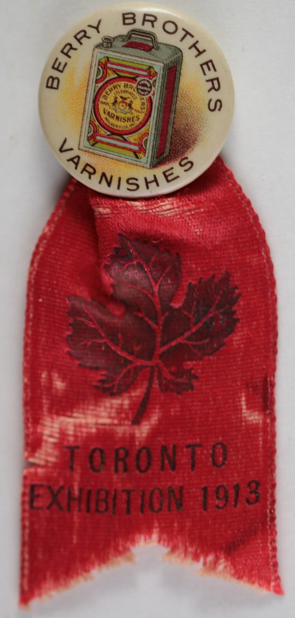 Canada, two Toronto Exhibition advertsing badges 1913 & 1914