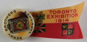 Canada, two Toronto Exhibition advertsing badges 1913 & 1914