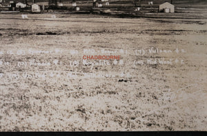 Canada panoramic photo of 19 oil/gas rigs Turner Valley Alberta c.1932