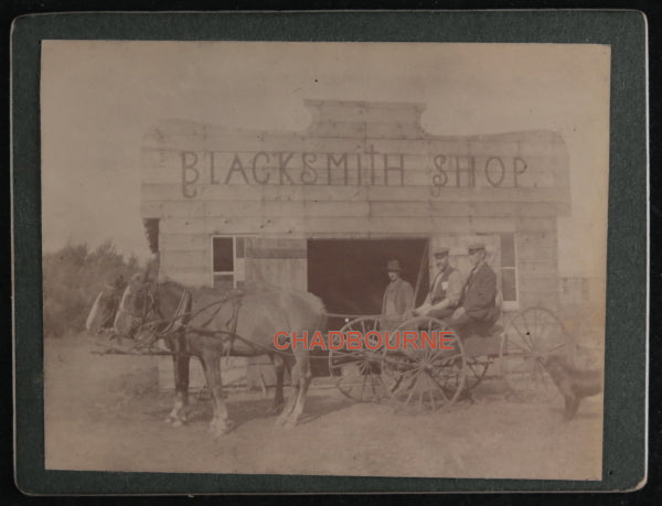 Canada photo horse & buggy at blacksmith shop, Kelliher Saskatchewan 