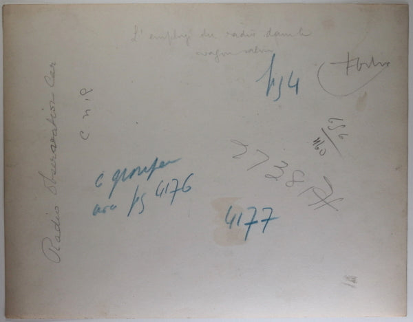 Canada photo radio operator in C.N.R. observation car c. 1930