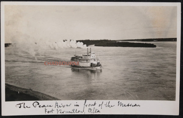 Canada postcard HBC sternwheeler ‘Peace River’ Alberta c.1910