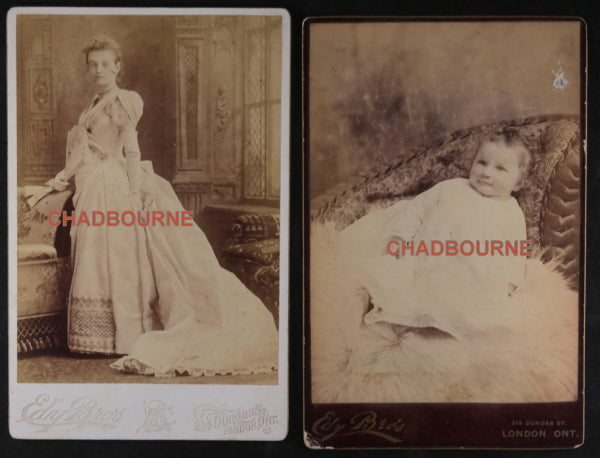 Canada set of 4 cabinet card photos from London Ontario early 1900s