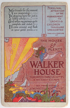 Canada three vintage advertising postcards Walker House hotel Toronto