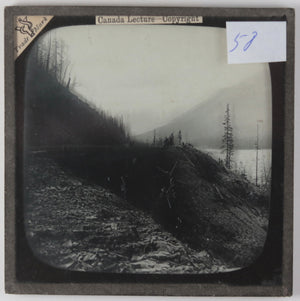 Canada two Magic Lantern slides, photos in Canadian Rockies early 1900s